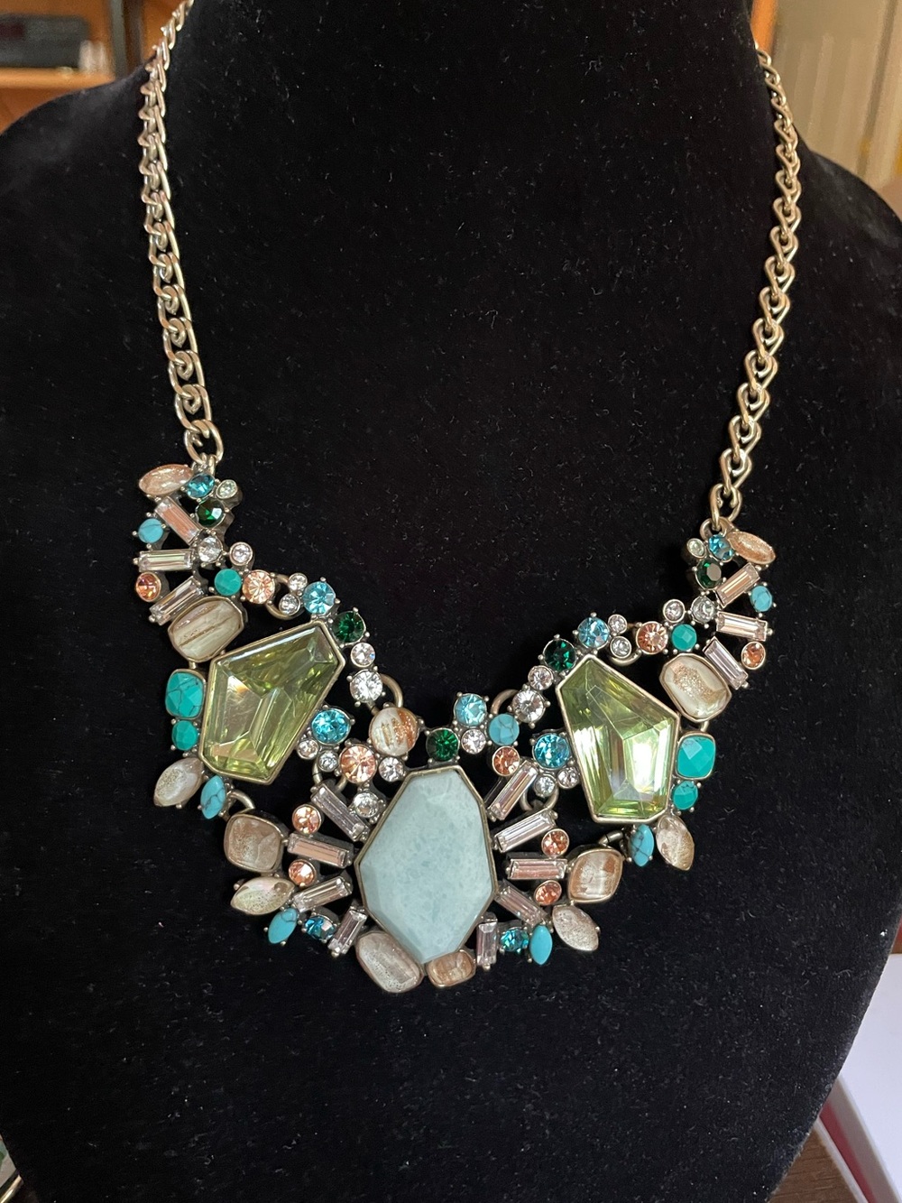 Chloe & Isabel Statement aquamarine Necklace 17”